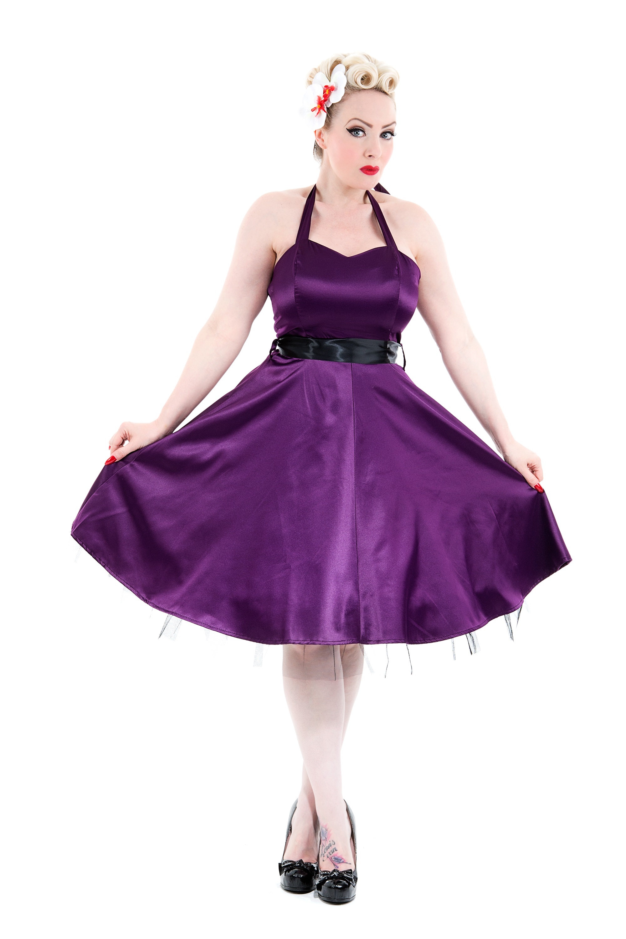 Halter sale purple dress