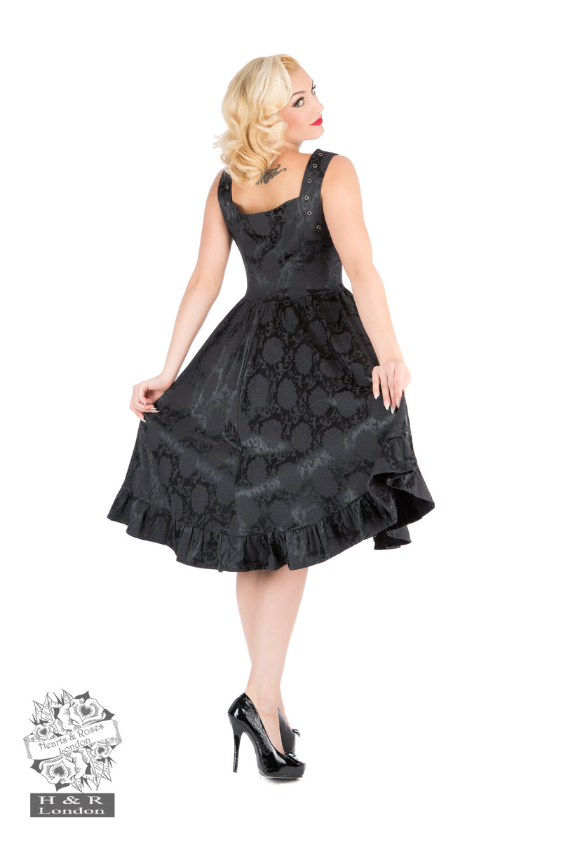 Hearts and roses outlet black dress